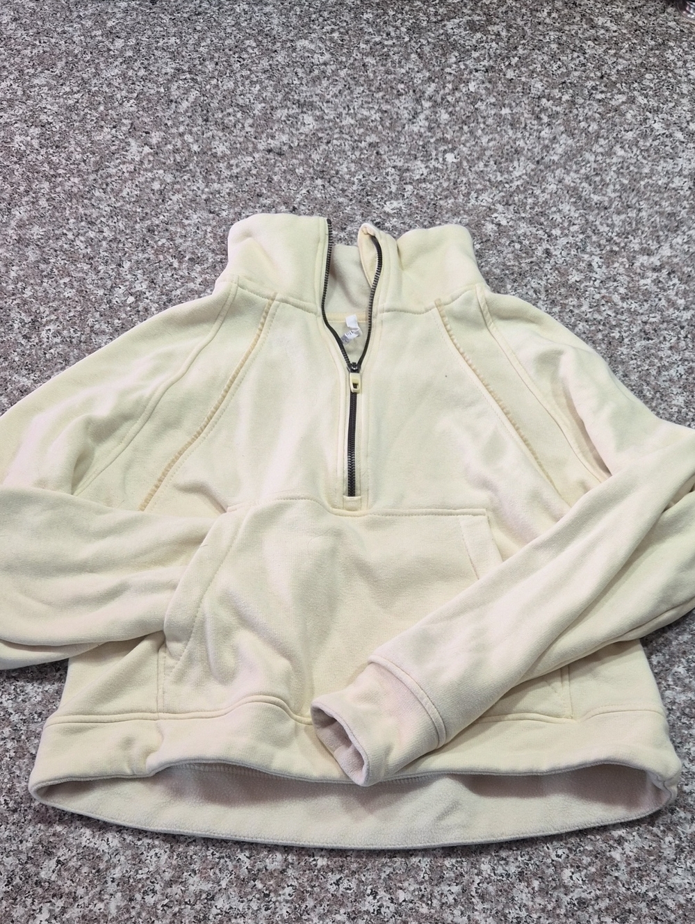 Jockey Pale Yellow Half-Zip Fleece Pullover